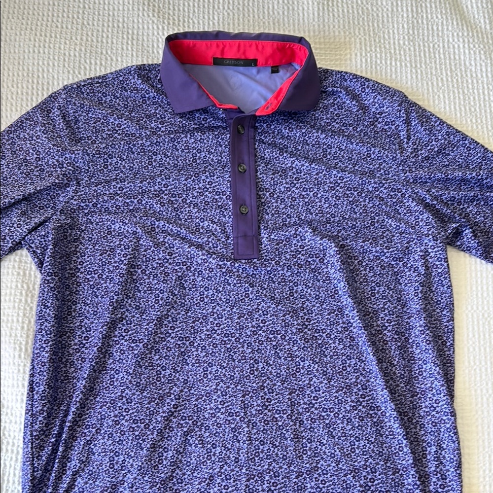 Greyson Purple and Pink Polo Shirt